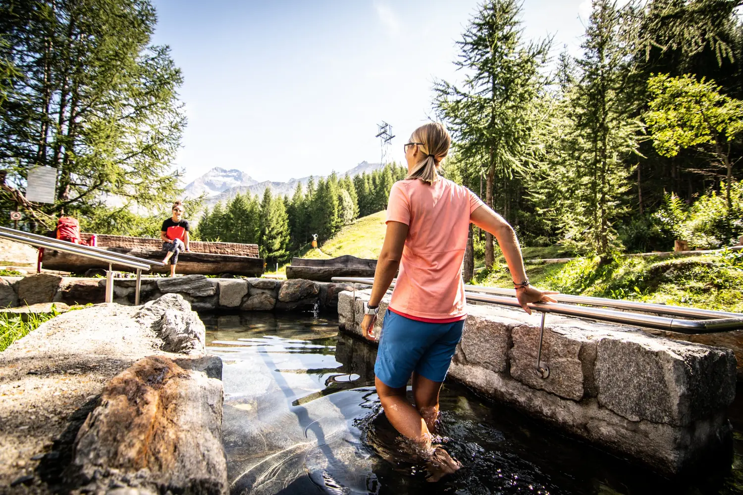 Kneippen in Saas-Fee