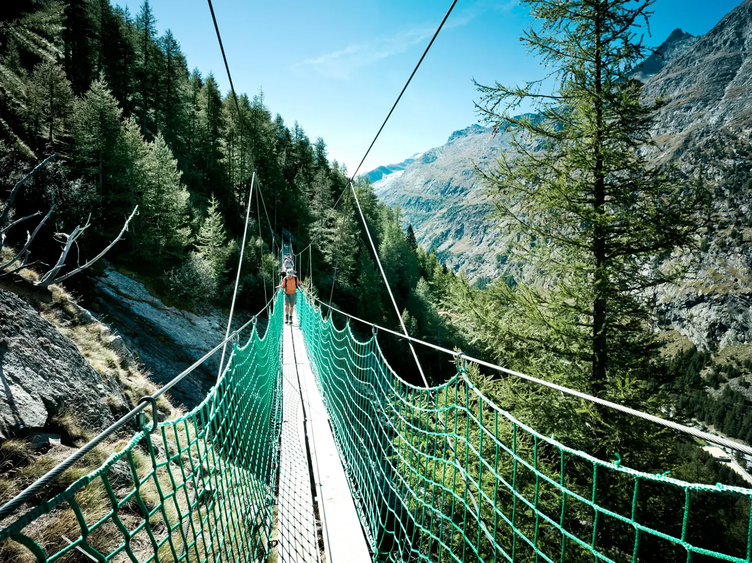 Hängebrücke, Erlebnisweg Saas-Almagell